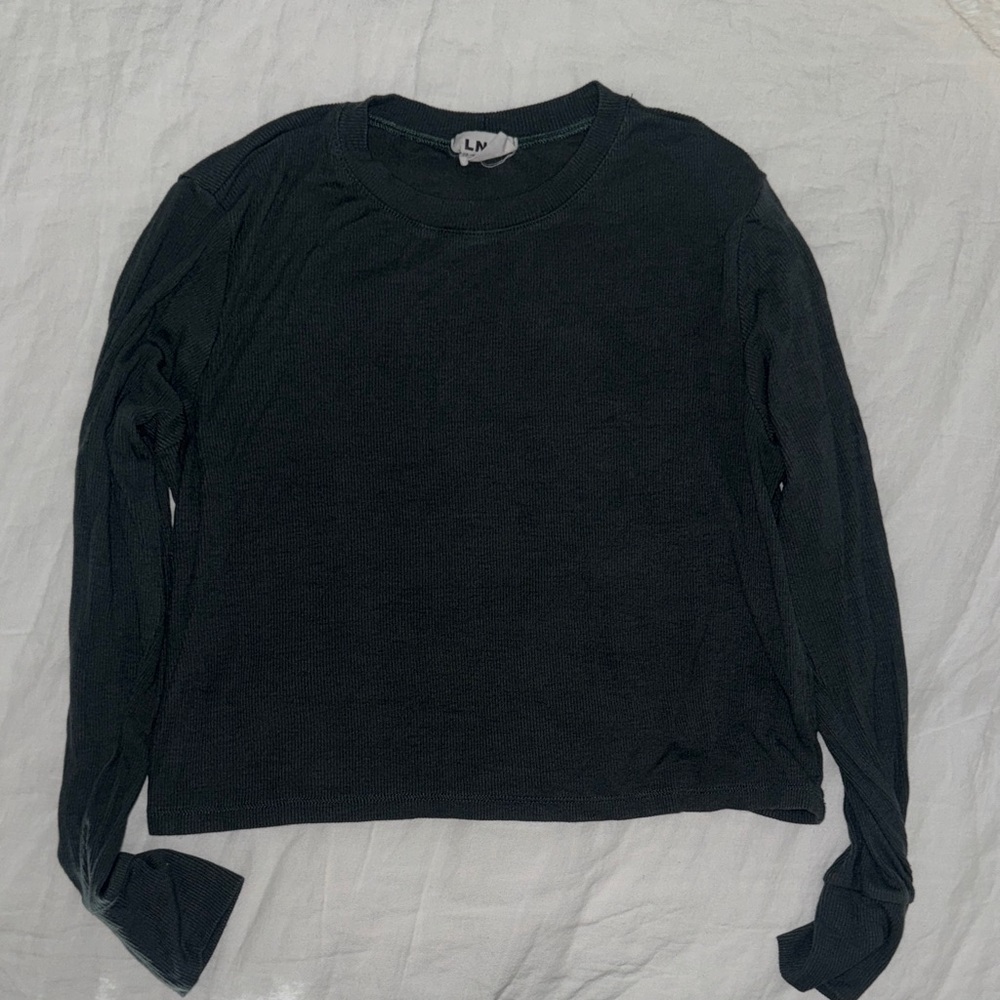 LNA Green Ribbed Top